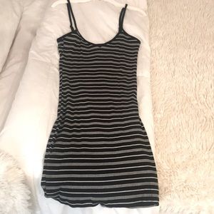 black and white dress